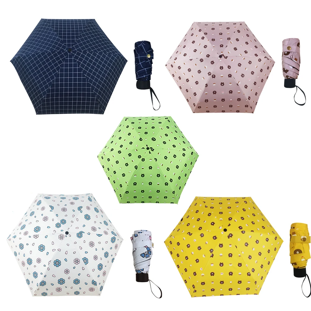 Маленький модный складной зонт дождь женский подарок для мужчин Мини карманный зонтик для девочек анти-УФ водонепроницаемый портативный зонты для путешествий