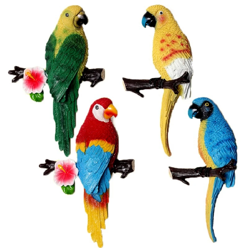 Colorful Parrot Hanging Decoration Creative Home Living Room TV