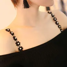 Горячая Для женщин Бюстгальтер для девочек кружевное платье с цветочным рисунком регулируемые бретельки бюстгальтера летние пикантные силиконовая Прозрачная Наплечная лямка аксессуары для нижнего белья