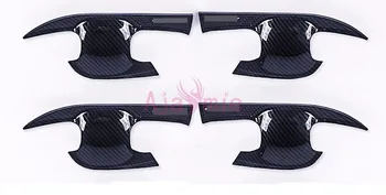 

2018 Carbon Fiber Color Door Handle Bowl Insert Trims ABS Overlay Panel Frame Car Styling For Toyota Camry Accessories