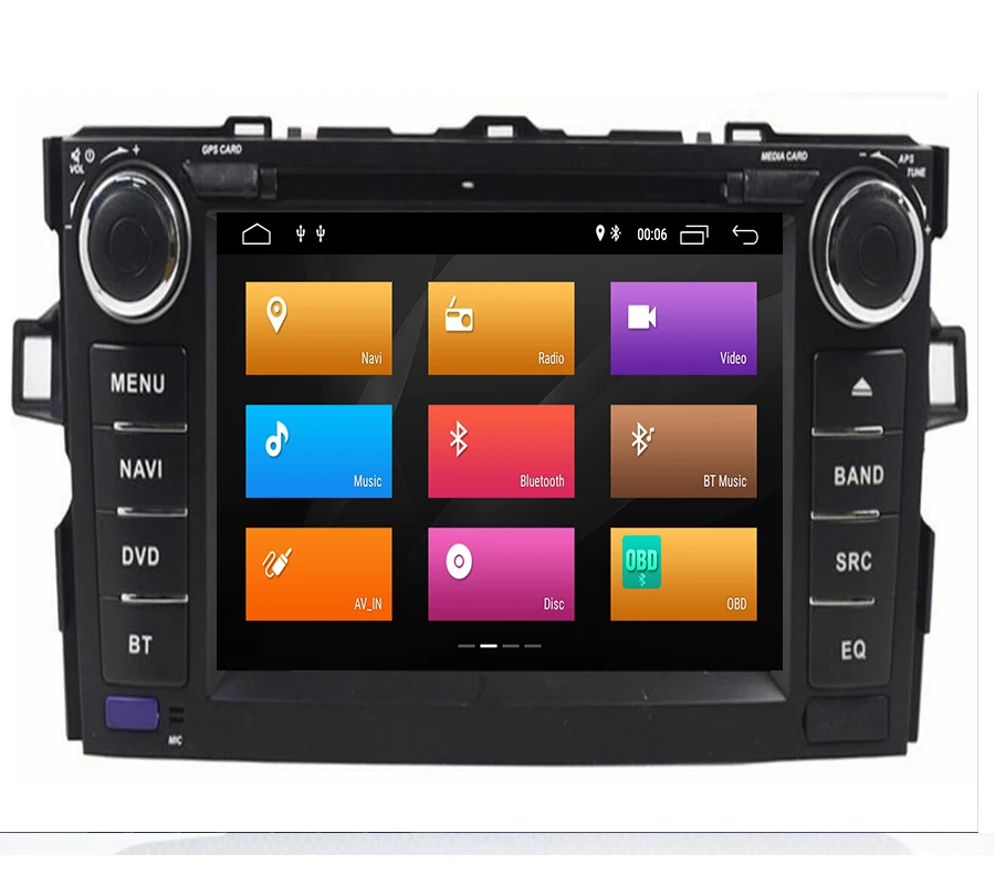 Flash Deal 4G android 9.1 car dvd player For Toyota corolla 2007 2008 2009 2010 2011 in dash 2 din 1024*600 car radio gps video head unit 2