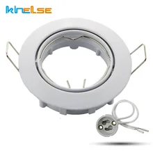 2pcs white round Recessed light spotlight halogen LED incl Base 230V GU10 ceiling spot light fitting