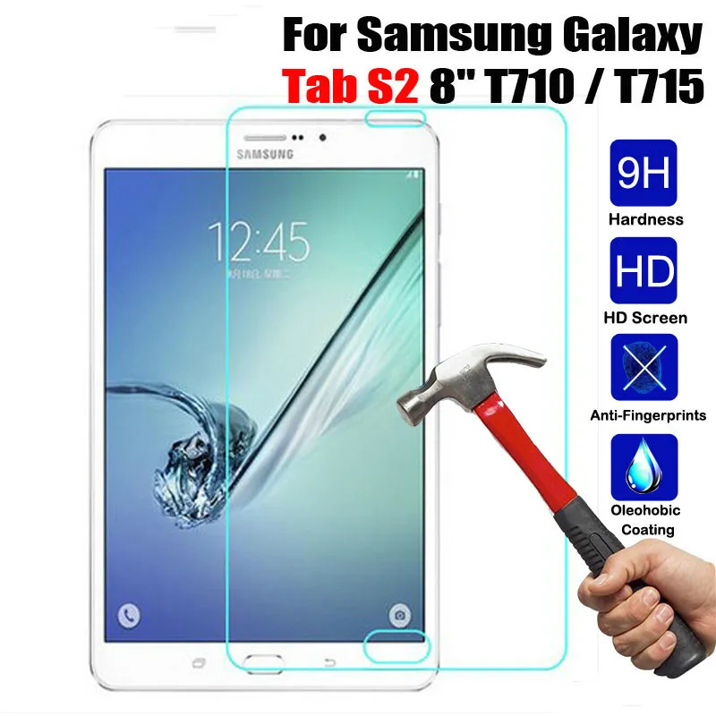 2 шт. закаленное стекло для защиты экрана защитная пленка планшета Samsung Galaxy Tab S2 8 0