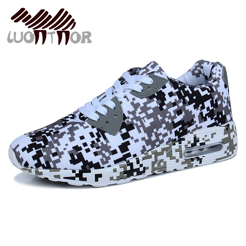 LUONTNOR Camouflage Unisex Running Shoes Men Height Increase Sports