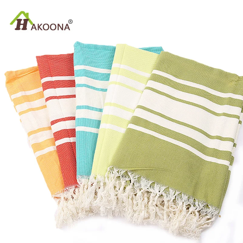 Buy HAKOONA New Arrivals Summer Turkish Beach Towels Tassel Cotton Bath Towels