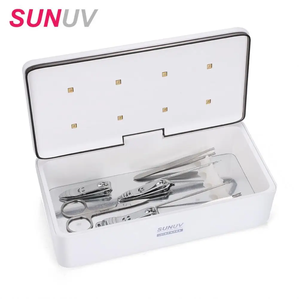 

SUNUV S2 Sterilizer Box Nail Tools For Comestic Beauty Makeup Brushes Salon LED UV Rechargeable Disinfection Box Cleaning Device