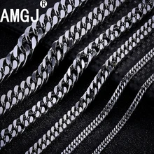 AMGJ браслет из нержавеющей стали Панк Винтаж хип-хоп цепочка ювелирный Серебряный браслет для мужчин мужской браслет Браслет-манжета браслет-цепочка