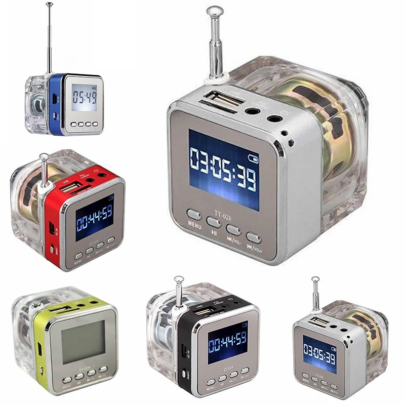 Портативный мини lcd HiFi MP3/4 музыкальный плеер USB диск Micro SD/TF FM радио динамик Музыка Аудио USB кабель динамик Rechargeble/DC5V
