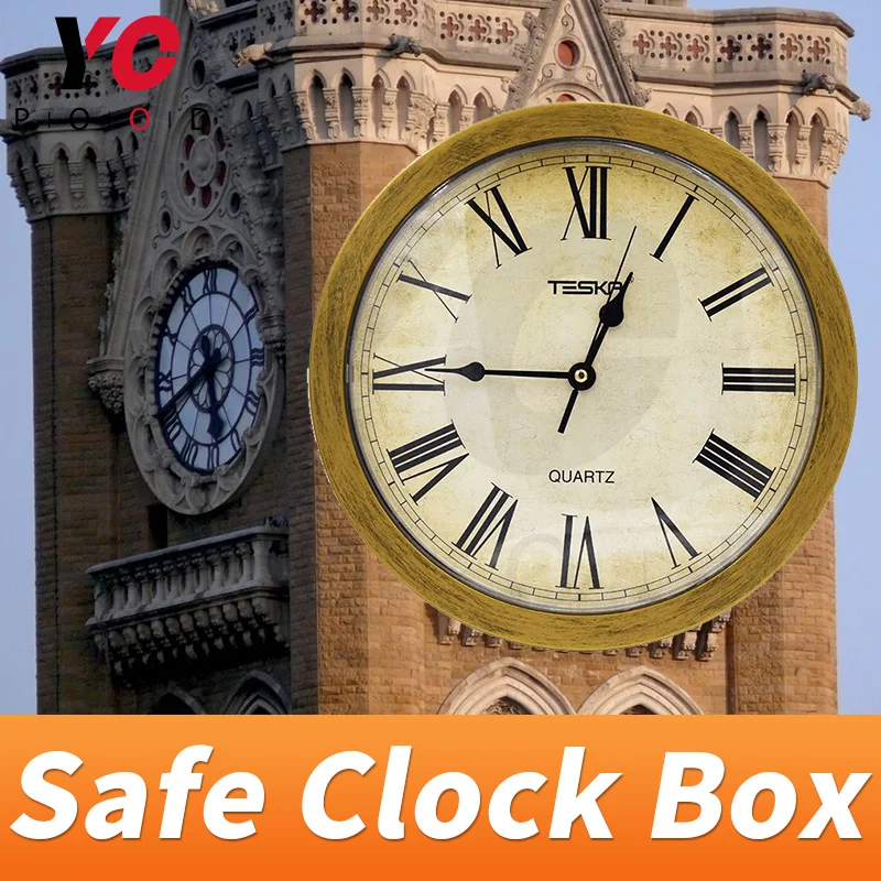 Safe Clock box Escape room prop hide clues in the box unexpected Real