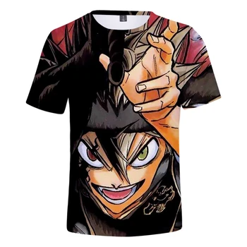 

Black Clover Print Men's / Women's tshirt Fashion Street Short Sleeve 3D T-Shirt Casual Casual Comfort Loose Men Vitality tshirt