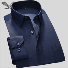 VISADA JAUNA, популярная деловая Мужская рубашка, полосатая, хлопковая, с длинным рукавом, с отложным воротником, высокое качество, мужские рубашки, S-XXXXL, N775