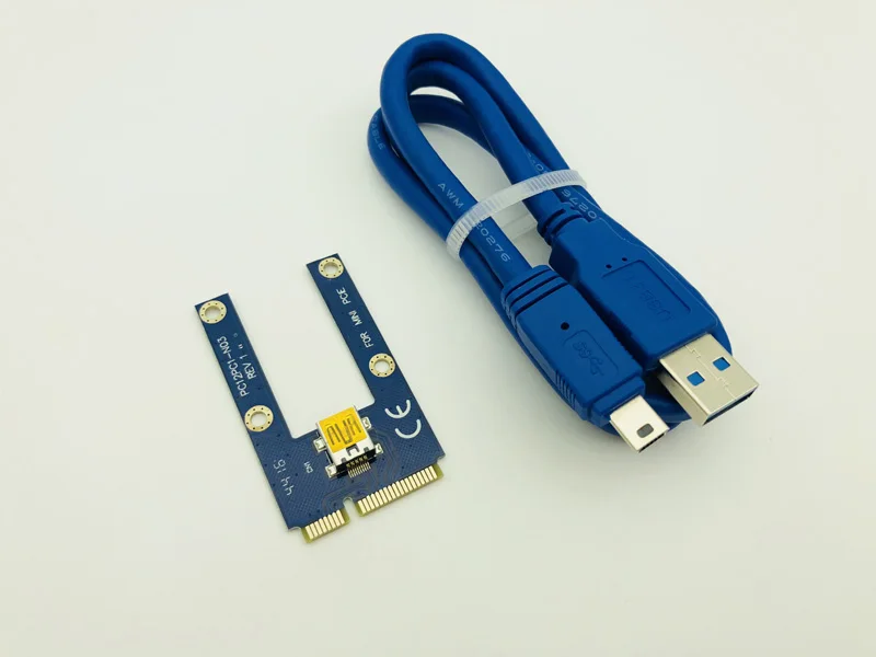 60 см USB 3 0 Mini PCI E к PCIe Райзер Express 16x расширитель карта адаптер SATA 6Pin кабель питания