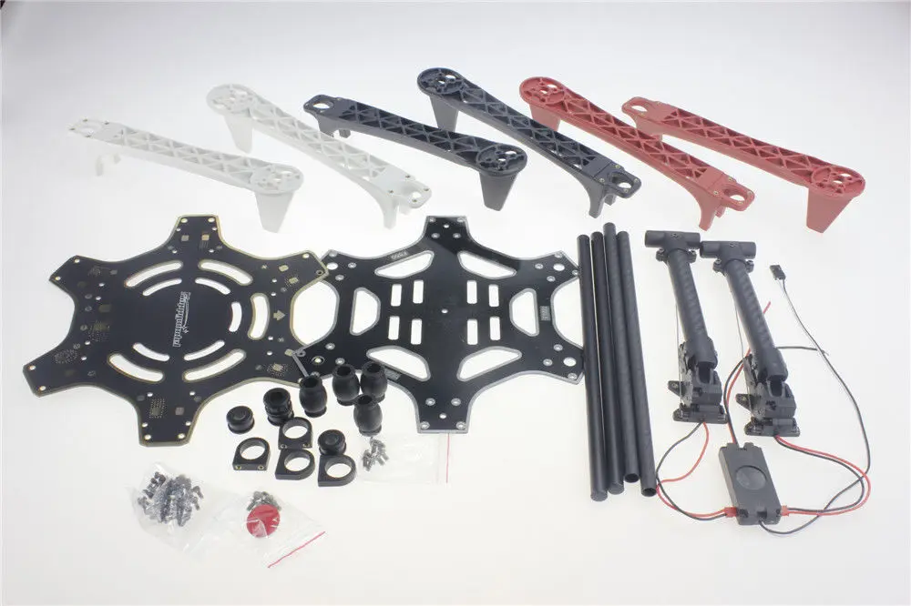 

F550 Frame Kit + Retractable Landing Gear Skid Upgrade PCB Centre Board for FPV F550 Hexacopter RC Drone F10059-A