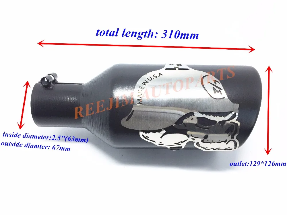 1 шт. Универсальный череп с черным покрытием выпускной наконечник глушитель наконечник выхлопной трубы автомобиля-Стайлинг для JEEP WRANGLER
