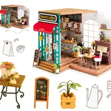 Кукольный дом Миниатюра ручной работы DIY кукольный домик с мебелью деревянный дом, игрушки детский день рождения Рождество Рождественский подарок DG109