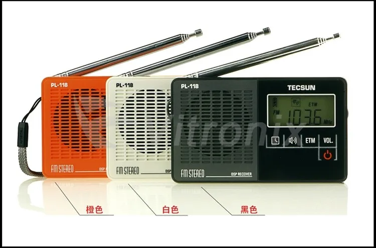 Горячая Tecsun PL-118 DSP FM стерео радио ETM Часы Будильник профессиональный приемник Черный радио FM Y4142A