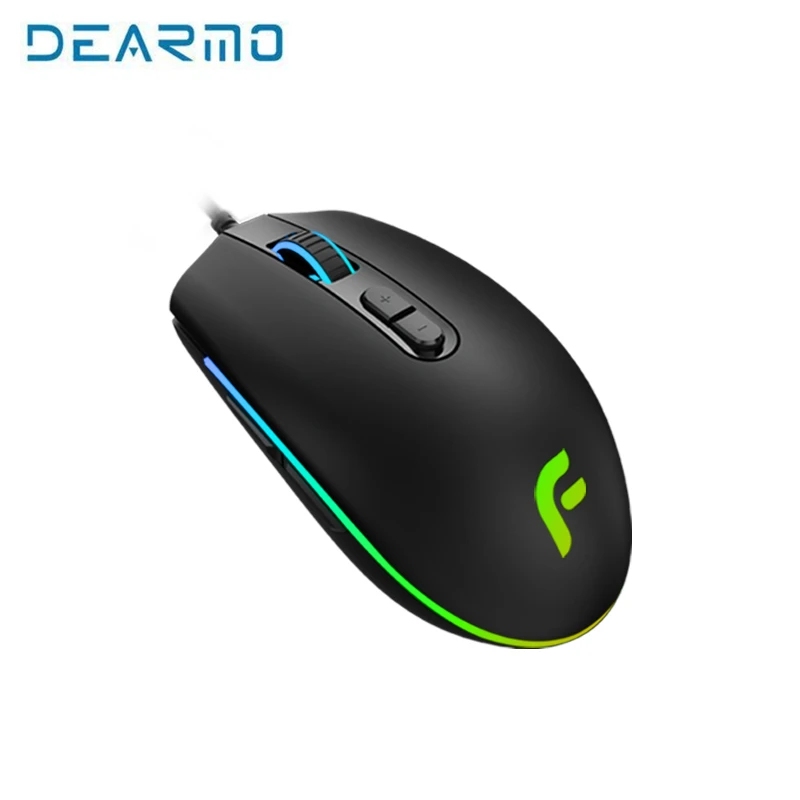 

Original DEARMO E-Sports Version PMW3325 with 7 Buttons Programmable Game Mouse 6000 DPI Wired Optical Gaming Mice For Pro Gamer
