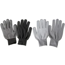 1 пара нейлоновые Нескользящие дозирующие перчатки противоскользящие Черные Серые безопасные рабочие перчатки