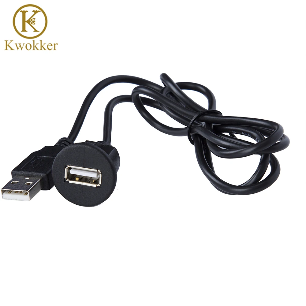 1M USB Socket Car Dashboard Mounting Panel Installation USB Extension