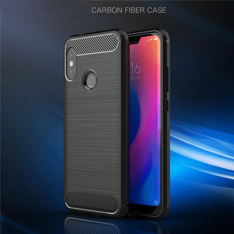 Thouport For Xiaomi Redmi 6 Pro Redmi Note 6 Pro 6A Case Carbon Fiber Soft TPU Cover Case For Xiaomi Mi A2 Lite Redmi 6
