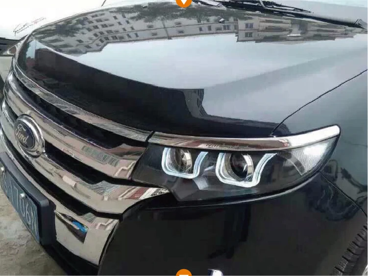 Автомобильный Стайлинг для Ford Edge фары 2012- Edge led фара светодиодный проектор DRL фар H7 Биксеноновая разрядная лампа высокой интенсивности для объектива