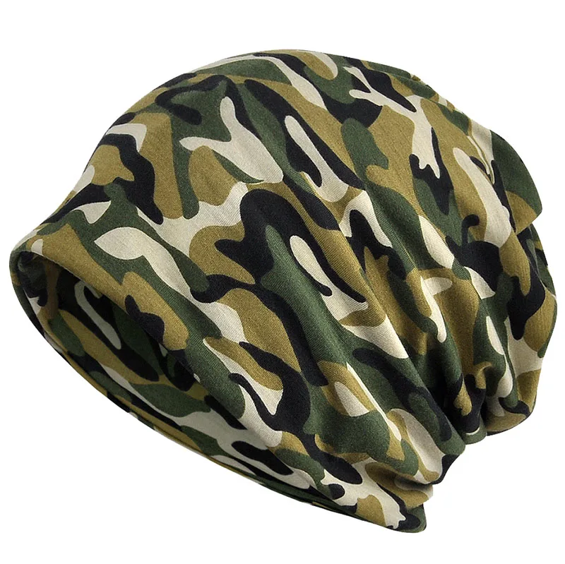 Новые легкие хлопок на осень и зиму громоздкая шапочки Для мужчин Для женщин дышащий шляпа Тактический военный камуфляж Skullies тонкий Кепки