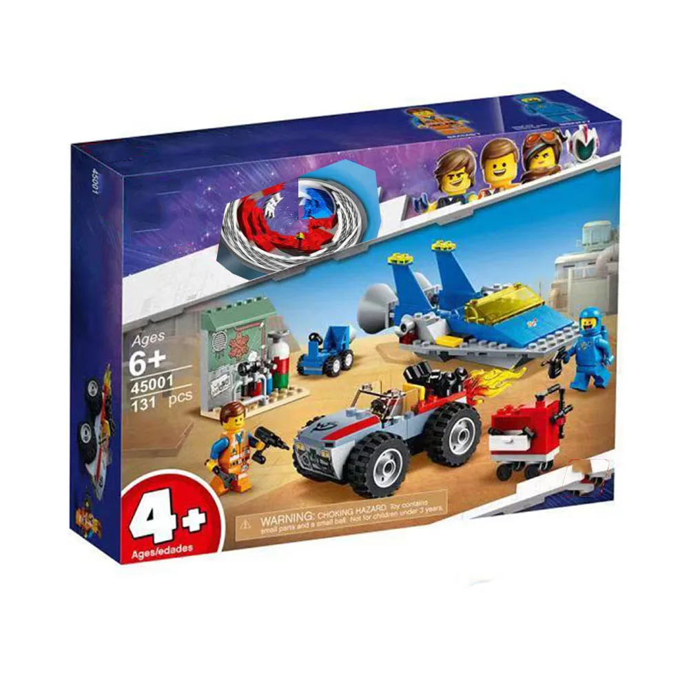 

New 45001 Builing Blocks Emmet and Benny's'Build and Fix Workshop Compatible Legoing Movies 2 70821 Toys for Children Gift