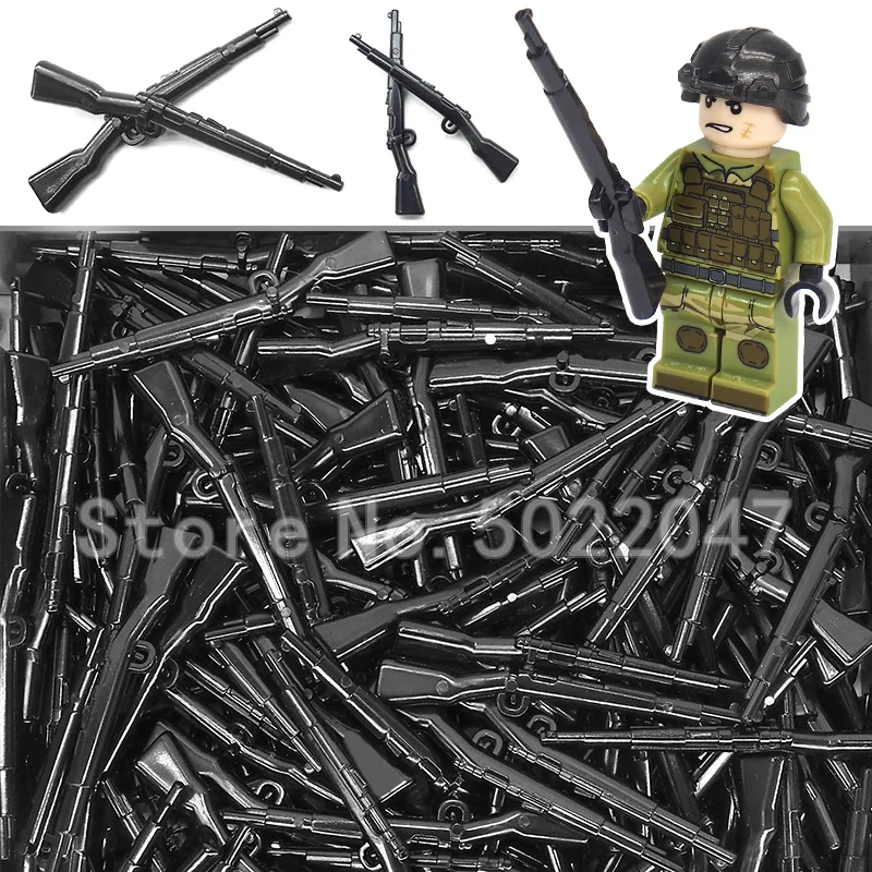

20 pcs/lot Weapons Black 98k Military Building Blocks Piece Germany Set World War 2 Figures Army System Moc Toys Gift Legoinglys