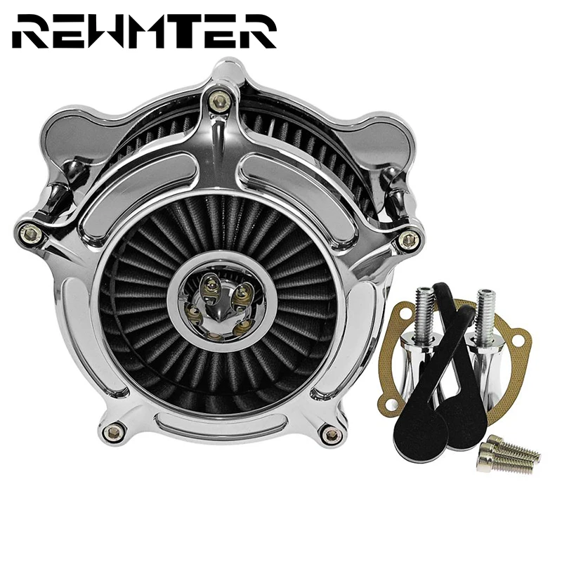 

Air Cleaner Intake Filter All Chrome For Harley XL Sportster 04-19 Touring Street Glide Road Glide 00-16 Softail Dyna FXDLS 17