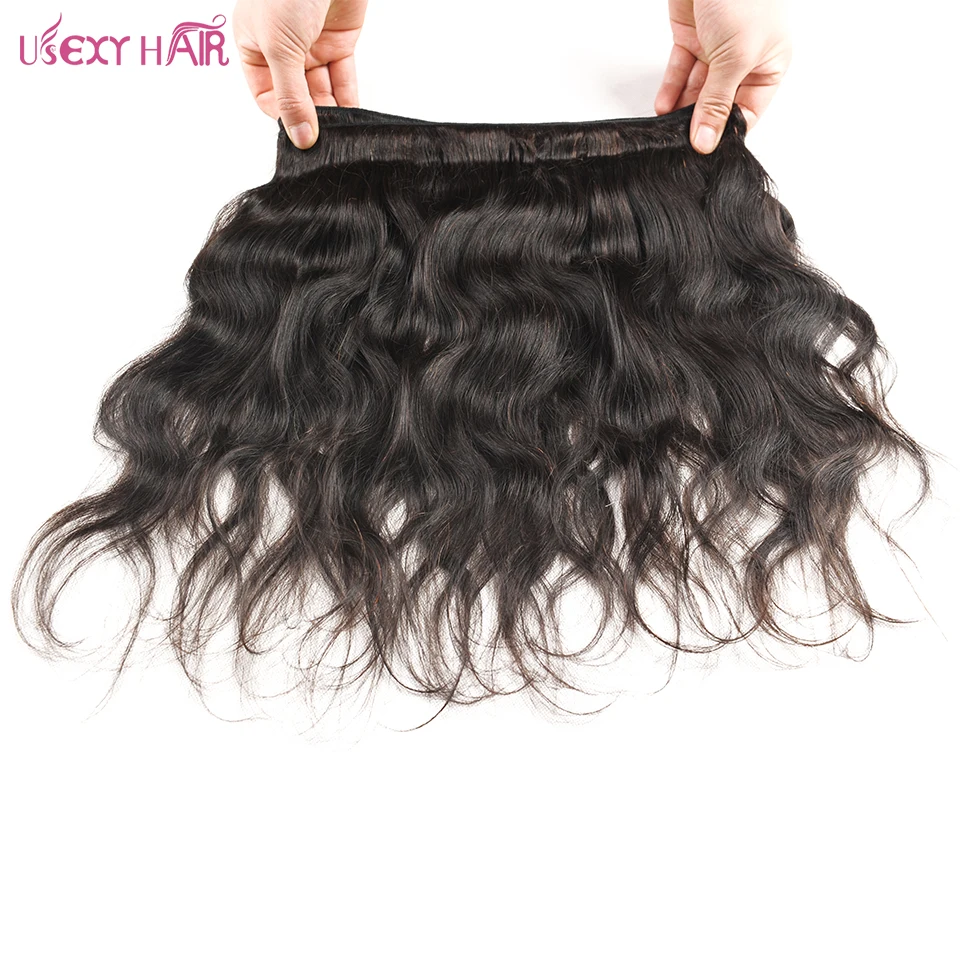 USEXY HAIR Bundles Body Wave Brazilian Hair Weave Bundles 1/3/4 Human Hair Bundles Deal Natural Color Hair Extensions