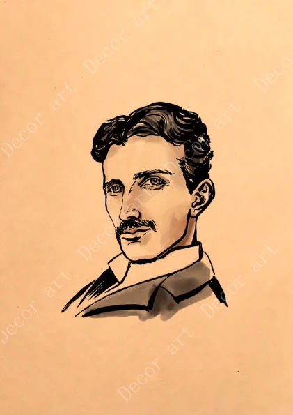 Tesla Madame Curie Leo Tolstoy холст живопись винтажная Настенная картина плакат из крафт