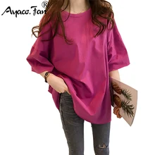 Яркие цвета, короткий рукав, свободные футболки для девушек, лето, новинка, крутой, круглый ворот, для девушек, студенток, женская футболка, топы для девушек, плюс размер