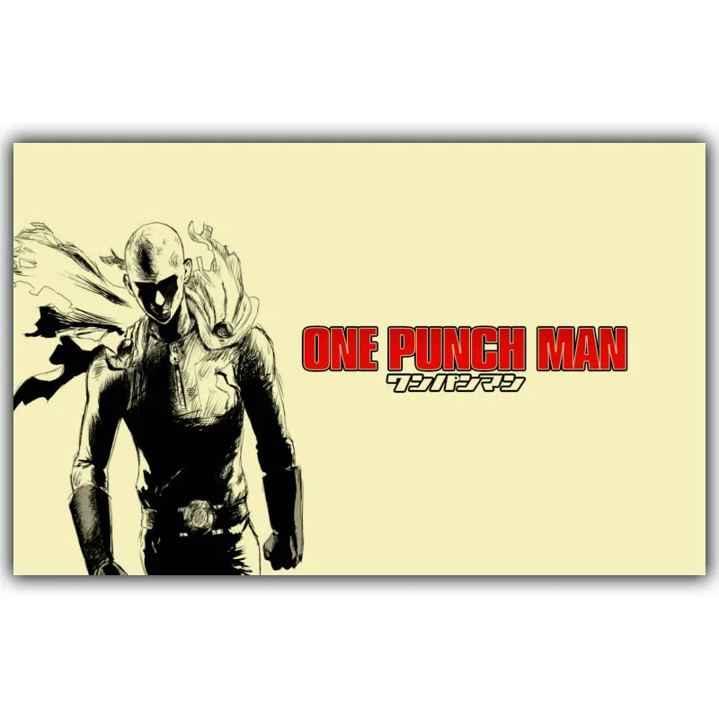 ONE PUNCH MAN Saitama художественный Шелковый плакат печать 3 Размера Японского Аниме