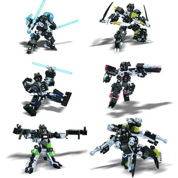 

Police series Pioneer Mech Warrior DIY Educational toys Crreative Model Toys Assembly building blocks 2510B