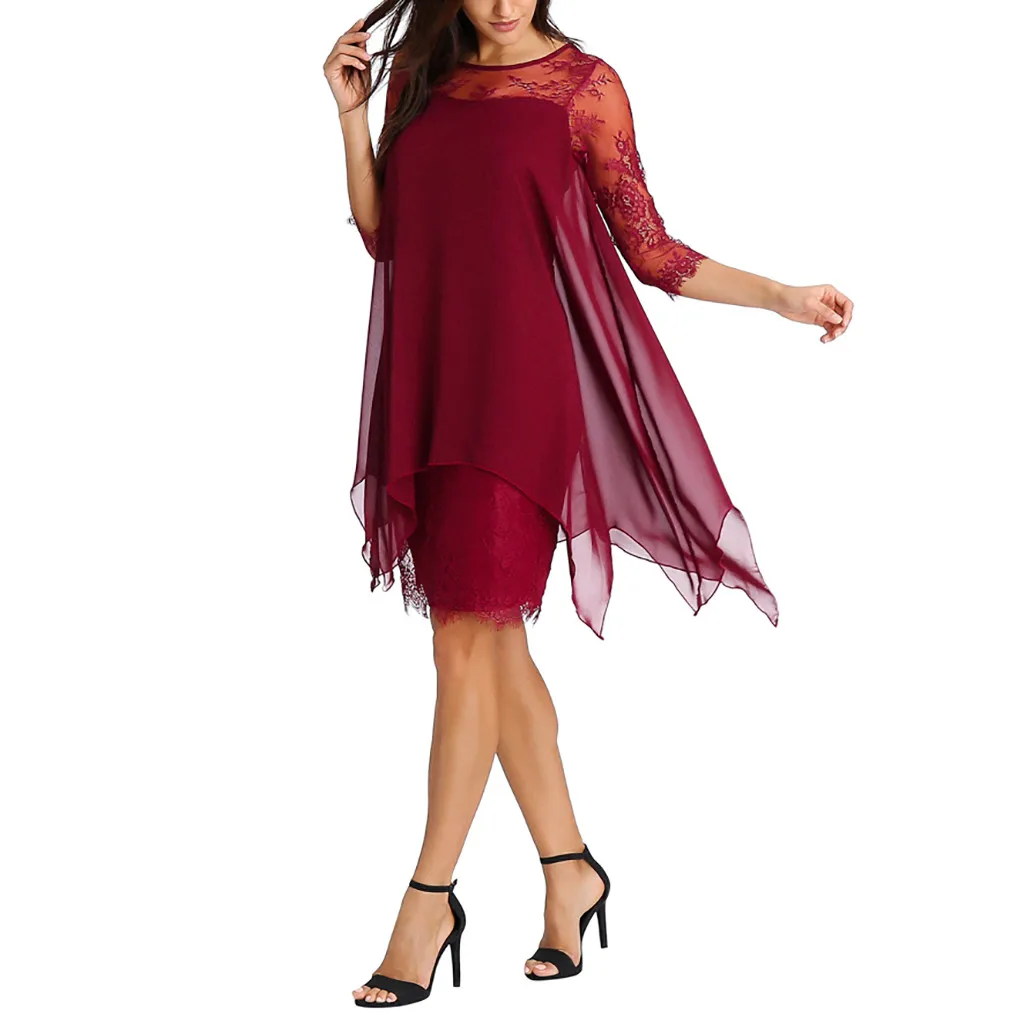 

NEW Dresses 2019 Women Summer Jurken Sexy Hippie Party Red Plus Size Ladies Chiffon Dress Vintage Elegant Sundress Vestido