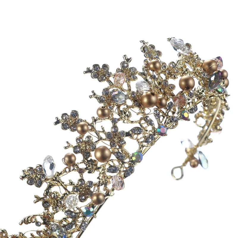 Роскошная Королевская корона ручной работы в стиле барокко, свадебная Хрустальная корона и тиара, аксессуары для волос