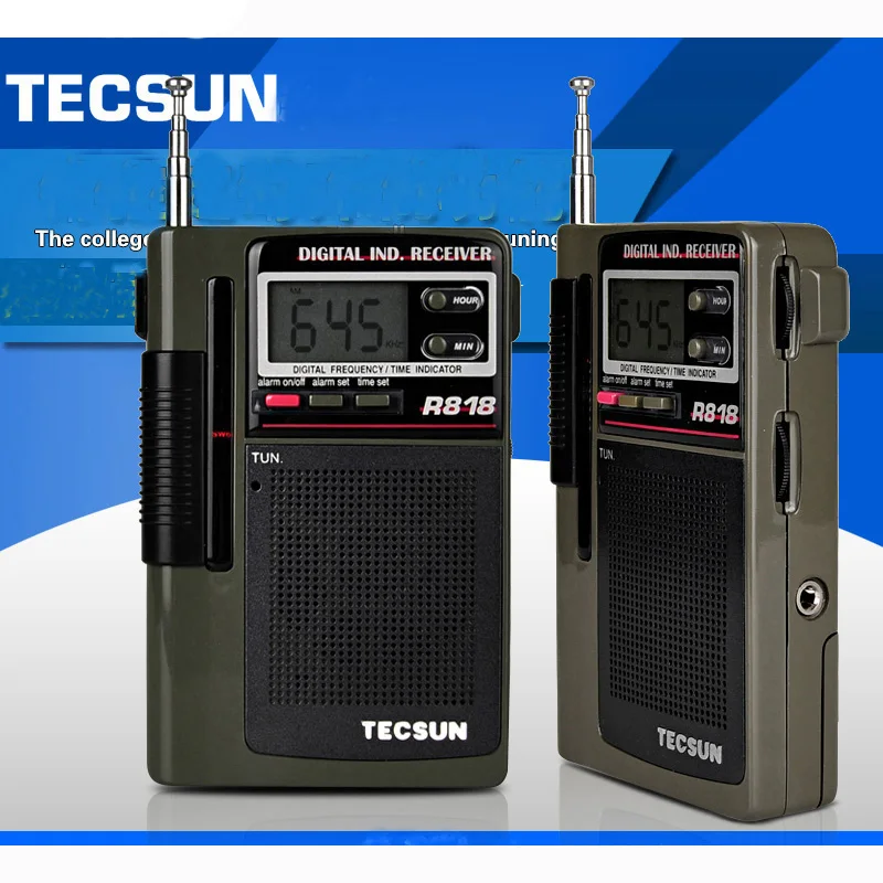 Лидер продаж высокое качество 100% TECSUN многодиапазонные часы с FM/MW/R 818 R818 цифровой