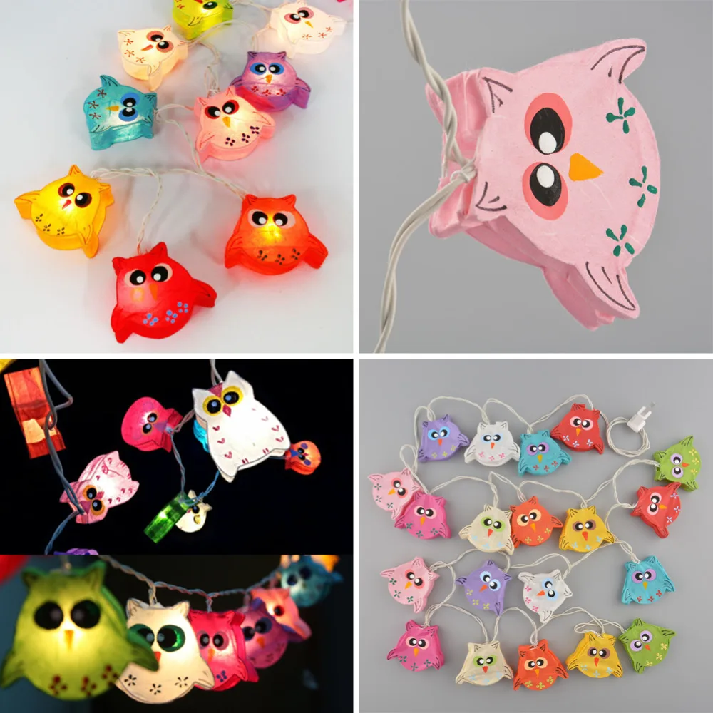 Free Shipping 2m 6 6ft Eu220v Us110v 20 Owl Handmade Paper Lantern Free Shipping 2m 6 6ft Eu220v Us110v 20 Owl Handmade Paper Lantern Led String Lamp Fairy Lights Party Festival Decoration