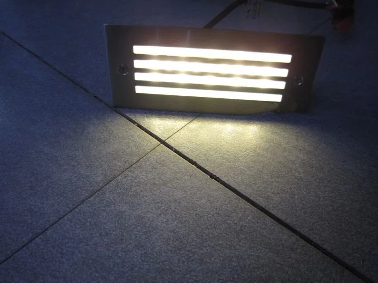 10 шт. светодиодный декоративное освещение лестницы Светильник Настенный 5 Вт угол светодиодный утопленный свет лужайки рампа из водонепроницаемого материала для подземных ламп AC110V 220 V DC12V