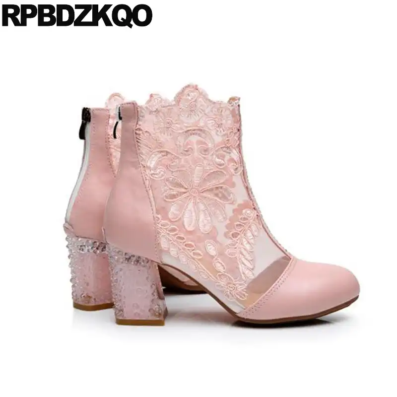 pink wedding boots