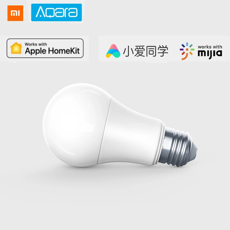 Умный светодиодный светильник белого цвета Xiaomi Aqara 9W E27 2700 K-6500 K 806lum, работающий с домашним комплектом и приложением MIjia