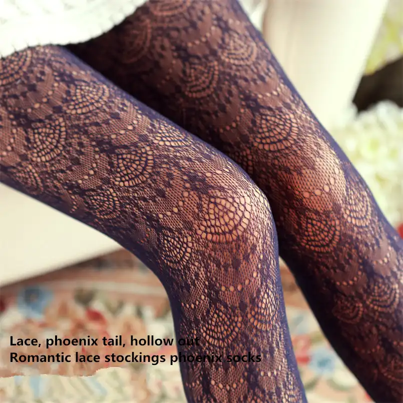 Burgundy lace tights Clearance