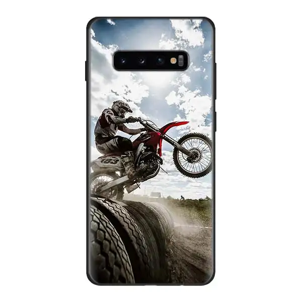 Moto Cross moto rcycle спортивный черный силиконовый чехол s для samsung Galaxy S10 Plus S10e S8 S9 Plus A30 A50 M20 M30 мягкий чехол - Цвет: 12