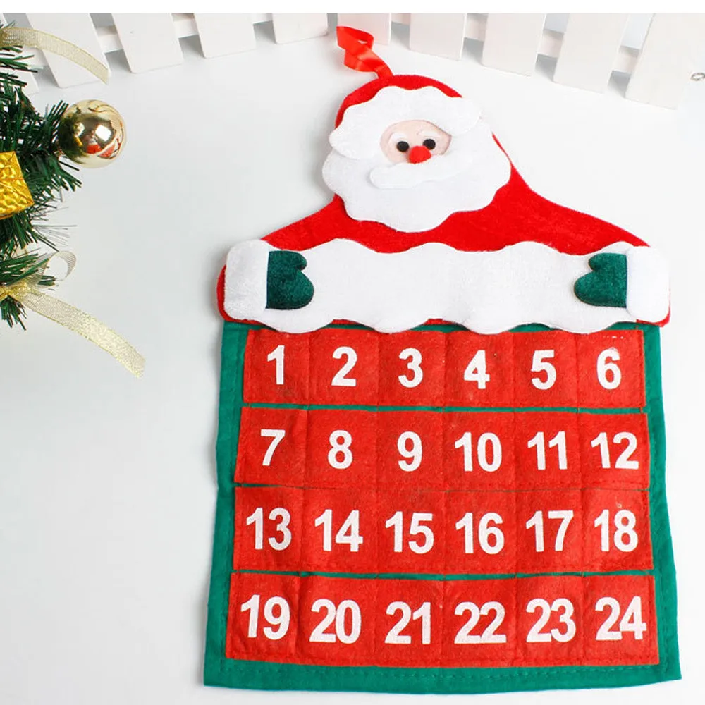 Адвент календари рождественские украшения подвеска для календаря Санта Клаус отель лобби семейный Кулон