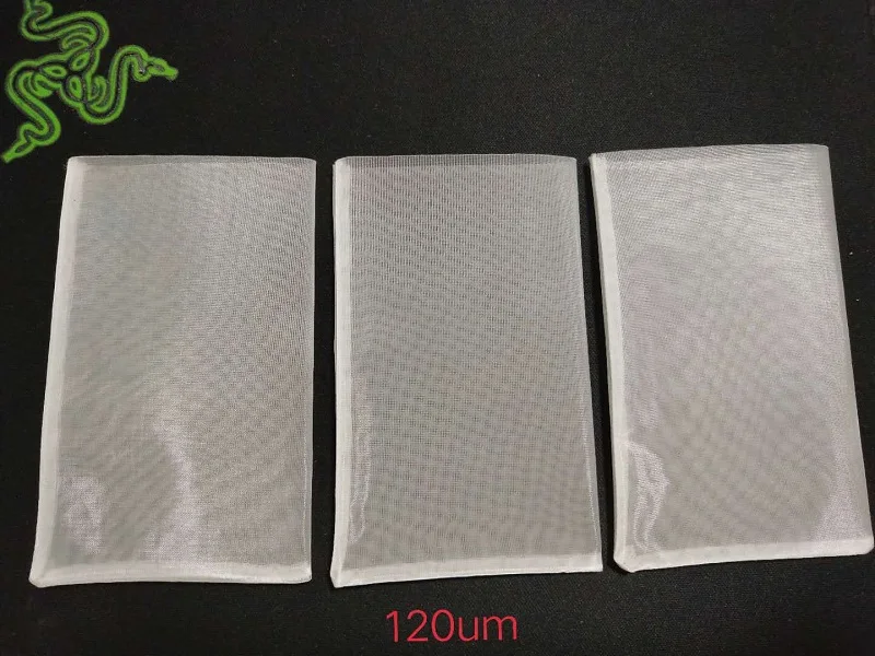 Канифольные мешочки шт. 100 120u микрон 2,5x4 дюймов канифоль экстракции без складок сумки нейлон экран фильтр пресс чай сумки