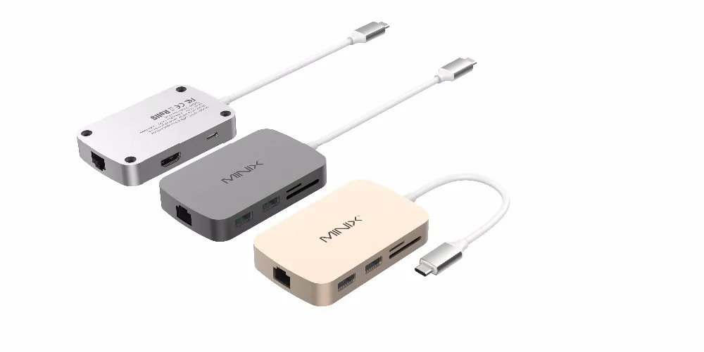 MINIX NEO C type-C многопортовый адаптер с выходом HDMI до 4K Gigabit Ethernet USB-C для зарядки, совместимый с Apple MacBook