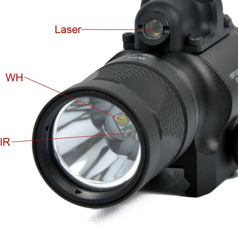 Luzes de Caça Tático Vermelho Visão Laser Airsoft Arma Lanterna Softair Lâmpada Glock Pistola X400v ir Luz Mod. 1265648 6 Luzes de armas