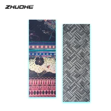 ZHUOHE горячий Коврик для йоги полотенце нескользящее двойное печатное одеяло для йоги Алмазный плед микрофибра для путешествий Bikram Йога Пилатес фитнес