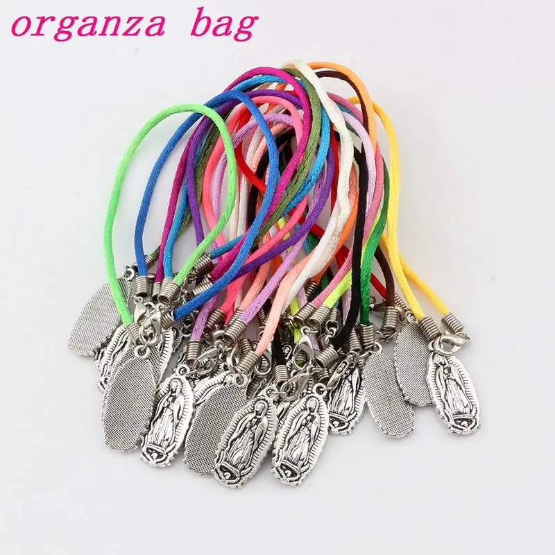 

50pcs Zinc Alloy Virgin Mary Religion Pendants Chinese Knot Wire Bracelet Handmade DIY Jewelry Party Gifts C-12