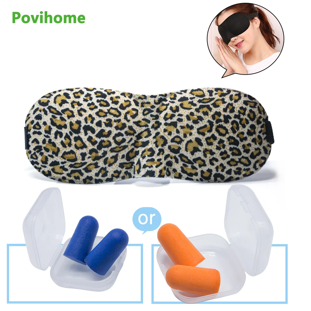 

Soft Sponge Pad Cover 3D Memory Foam Eye Mask with Ear Plugs Eyeshades Travel Set for Sleeping Work Study Rest Sleep Mask